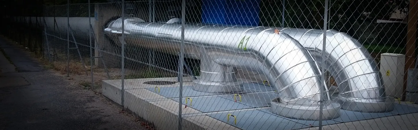 FŐTÁV — construction of the pre-insulated 2 x DN 600/Ø800, PN 25 district heating pipeline linking the Újpest and Újpalota district heating zones